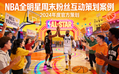 NBA全明星周末粉丝互动策划案例封面 - 热闹的篮球活动现场